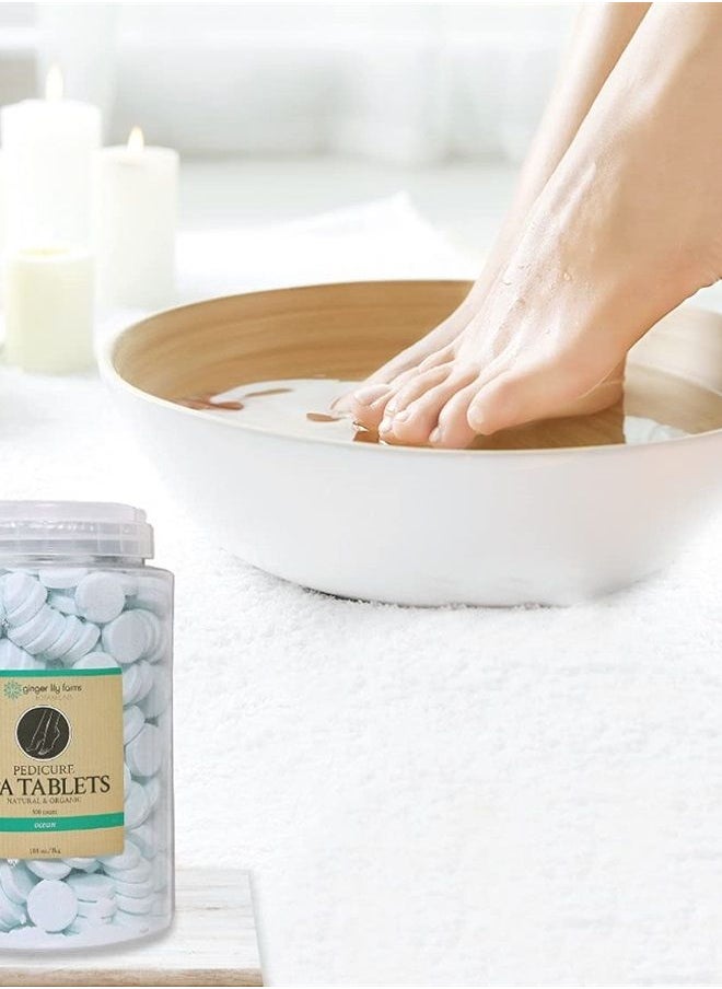 ginger lily farms - Botanicals Pedicure Spa Tablets, Natural & Organic, Replenishes Moisture, Softens & Conditions Skin, Ocean Scent, 105 Ounces, 500-Count - Image 1