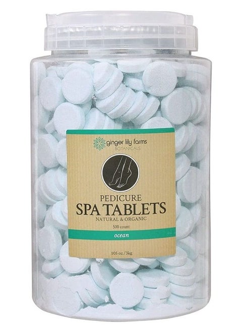 Botanicals Pedicure Spa Tablets, Natural & Organic, Replenishes Moisture, Softens & Conditions Skin, Ocean Scent, 105 Ounces, 500-Count