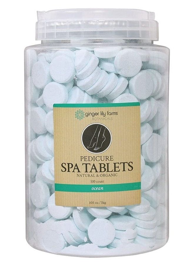 ginger lily farms - Botanicals Pedicure Spa Tablets, Natural & Organic, Replenishes Moisture, Softens & Conditions Skin, Ocean Scent, 105 Ounces, 500-Count - Image 1
