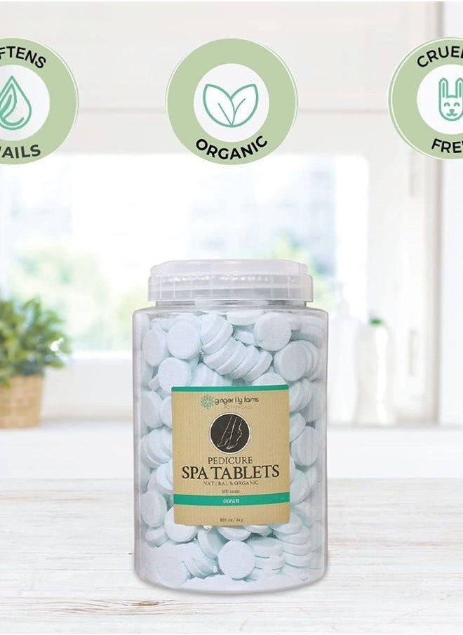 ginger lily farms - Botanicals Pedicure Spa Tablets, Natural & Organic, Replenishes Moisture, Softens & Conditions Skin, Ocean Scent, 105 Ounces, 500-Count - Image 1
