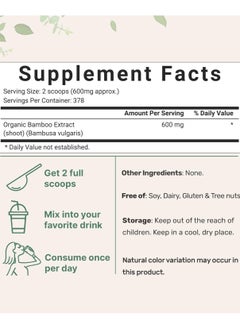 Micro Ingredients Organic Bamboo Extract, 8 oz  - Image 2