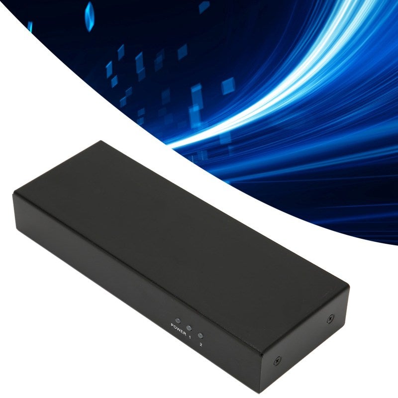 DVI Splitter 1 in 2 Out Lossless Signal Video Splitter - 36bit Color Monitor Duplicator for Public Video System, Computer Teaching, Multimedia Display - Image 2