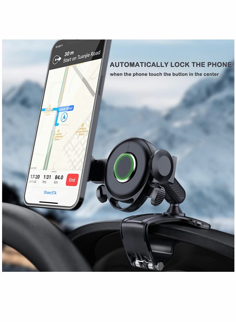 Zikra Car Phone Mount, Universal Phone Holder with Clip, Dashboard Cell Phone Stand Compatible with iPhone 12 pro max, LG, Samsung - Image 5