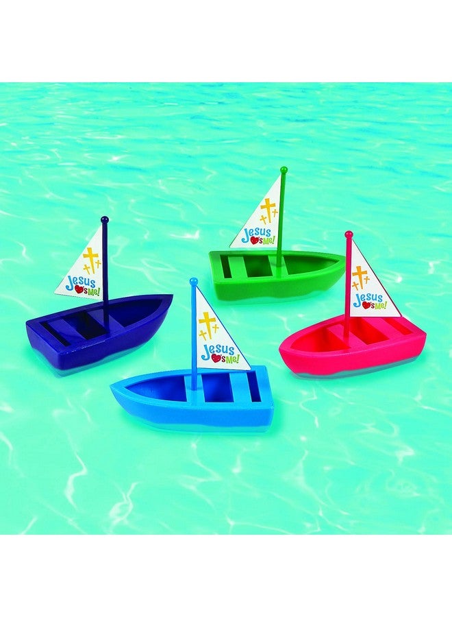 Fun Express Jesus Loves Me Toy Boats - VBS, Sunday School and Religious Toys - Vacation Bible School Supplies/Decor - 12 Pieces - Image 2