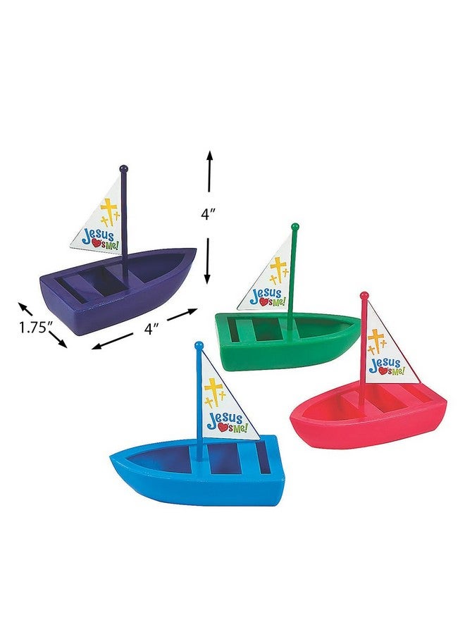 Fun Express Jesus Loves Me Toy Boats - VBS, Sunday School and Religious Toys - Vacation Bible School Supplies/Decor - 12 Pieces - Image 3