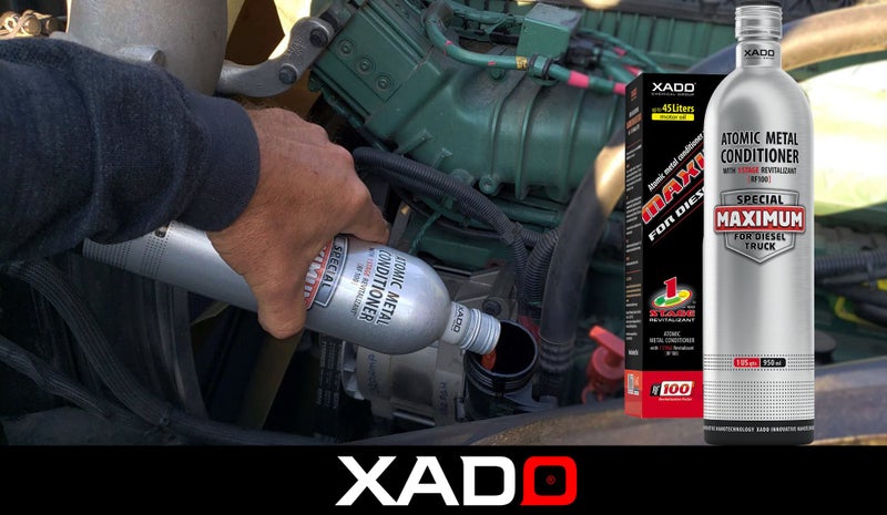 XADO 1 مرحلة قصوى لشاحنات الديزل | مضاف زيت المحرك للآلات الثقيلة وشاحنات الجرار نصف المقطورة | سعة الزيت تصل إلى 45 كوارت (زجاجة، 950 مل) - Image 3