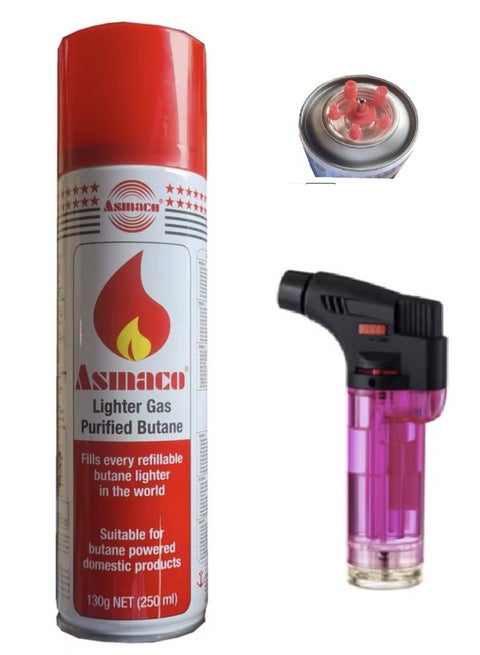 Lighter With Refillable Can Multicolor