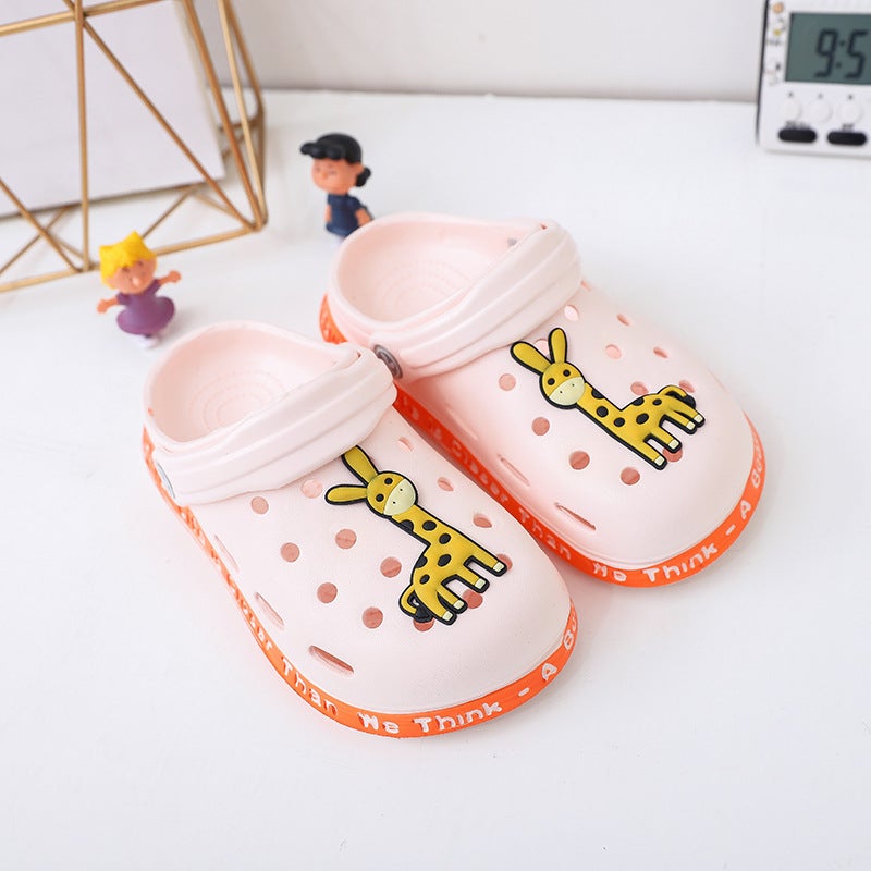 New baby sandals boys and girls soft bottom 1-13 years old toddler baby shoes non-slip childrens hole shoes factory wholesale Giraffe/Pink Giraffe/Pink