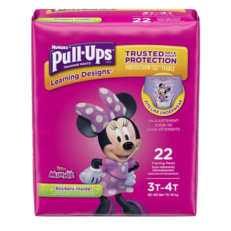 Pull-Ups Learning Designs for Girls Potty Training Pants, 3T-4T (32-40 lbs.), 22 Ct. (Packaging May Vary) - Image 1