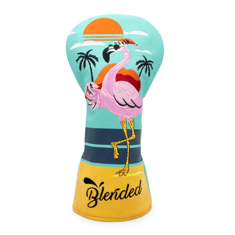 BAIRBRE Golf Club Covers Flamingos Driver Cover Fariway Wood Headcover Hybrid Head Cover Leather Golf Headcover Fit All Brand for Driver - Image 2