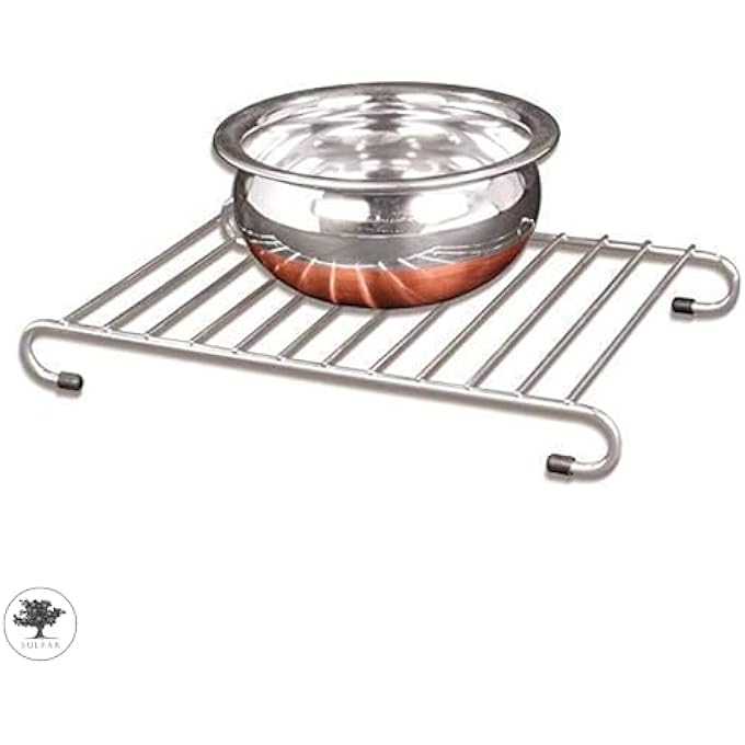 الكبريت حامل حلقي دائري من الفولاذ المقاوم للصدأ لطاولة الطعام وأدوات المطبخ المقاومة للحرارة وحامل أطباق فضي - Image 5