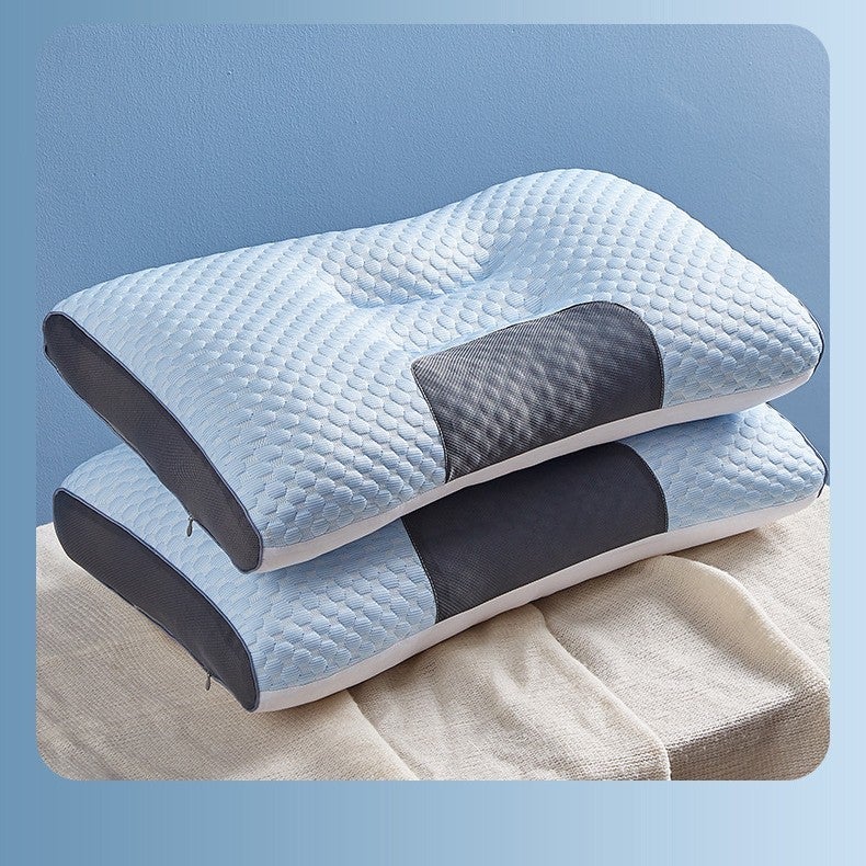 Manufacturer Spa Knitted Fiber Pillow Pillow Core Cervical Spine Support To Help Sleep Adult Household Universal Men'S And Women'S Cervical Spine Pillow - Image 1