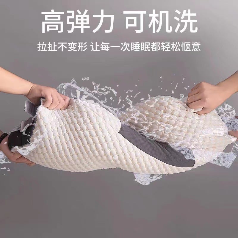 Manufacturer Spa Knitted Fiber Pillow Pillow Core Cervical Spine Support To Help Sleep Adult Household Universal Men'S And Women'S Cervical Spine Pillow - Image 3