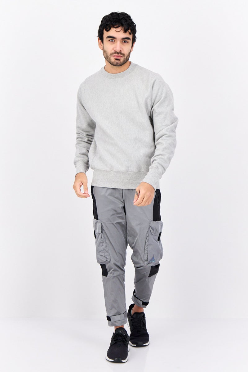 Champion Men Sportswear Fit Long Sleeve Outdoor Sweatshirts, Grey - Image 4