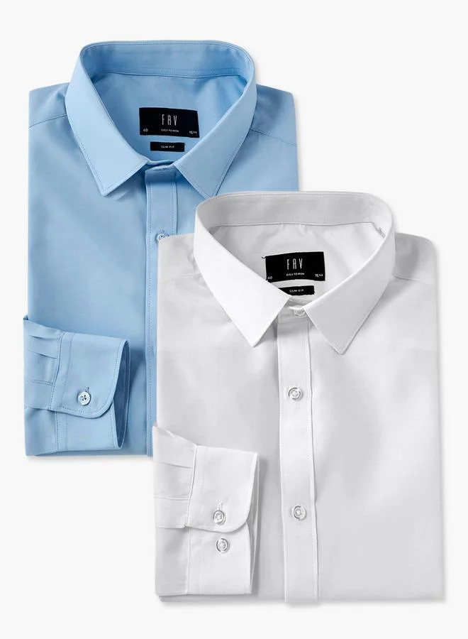 Splash FAV Set of 2 - Regular Fit Collared Shirt with Long Sleeves