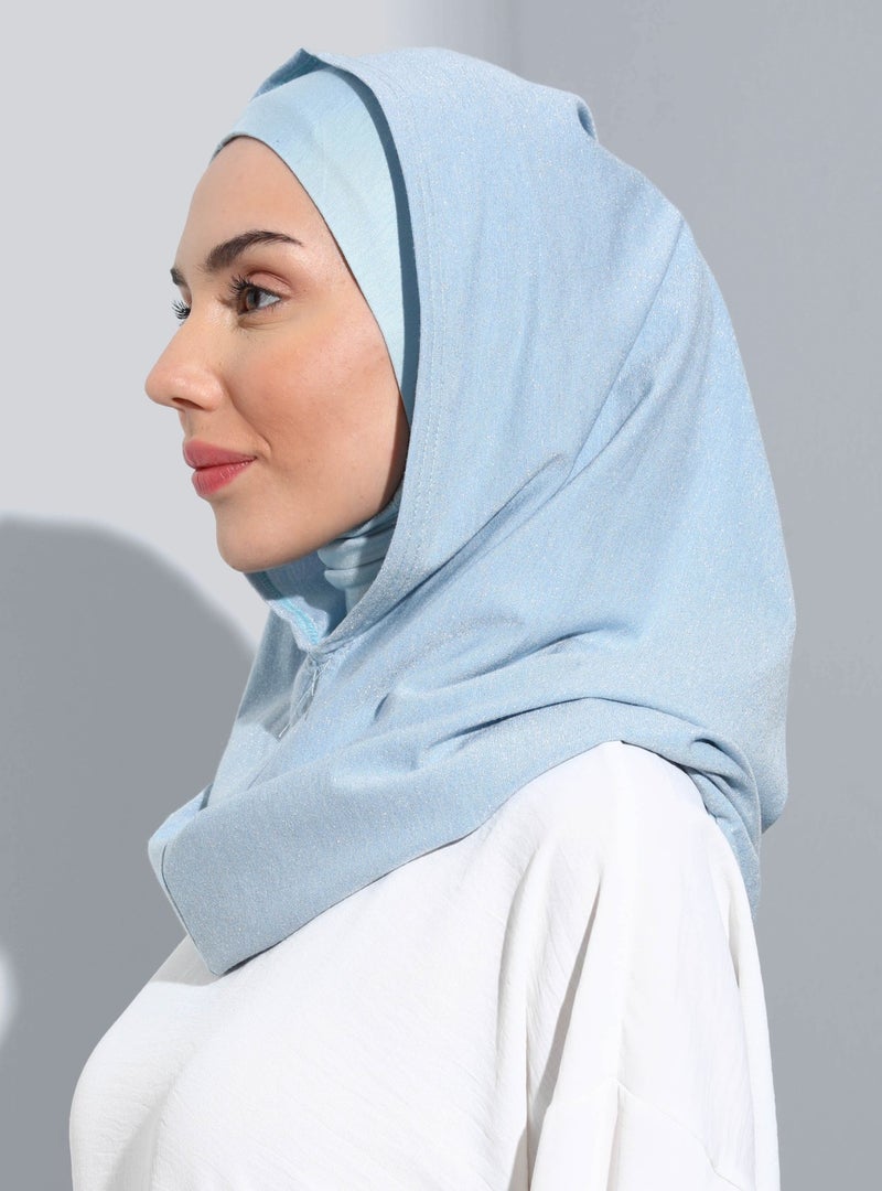 Ecardin ST300-SHINY Evening Dress Hijab 30 Baby Blue - Baby Blue - - Image 2