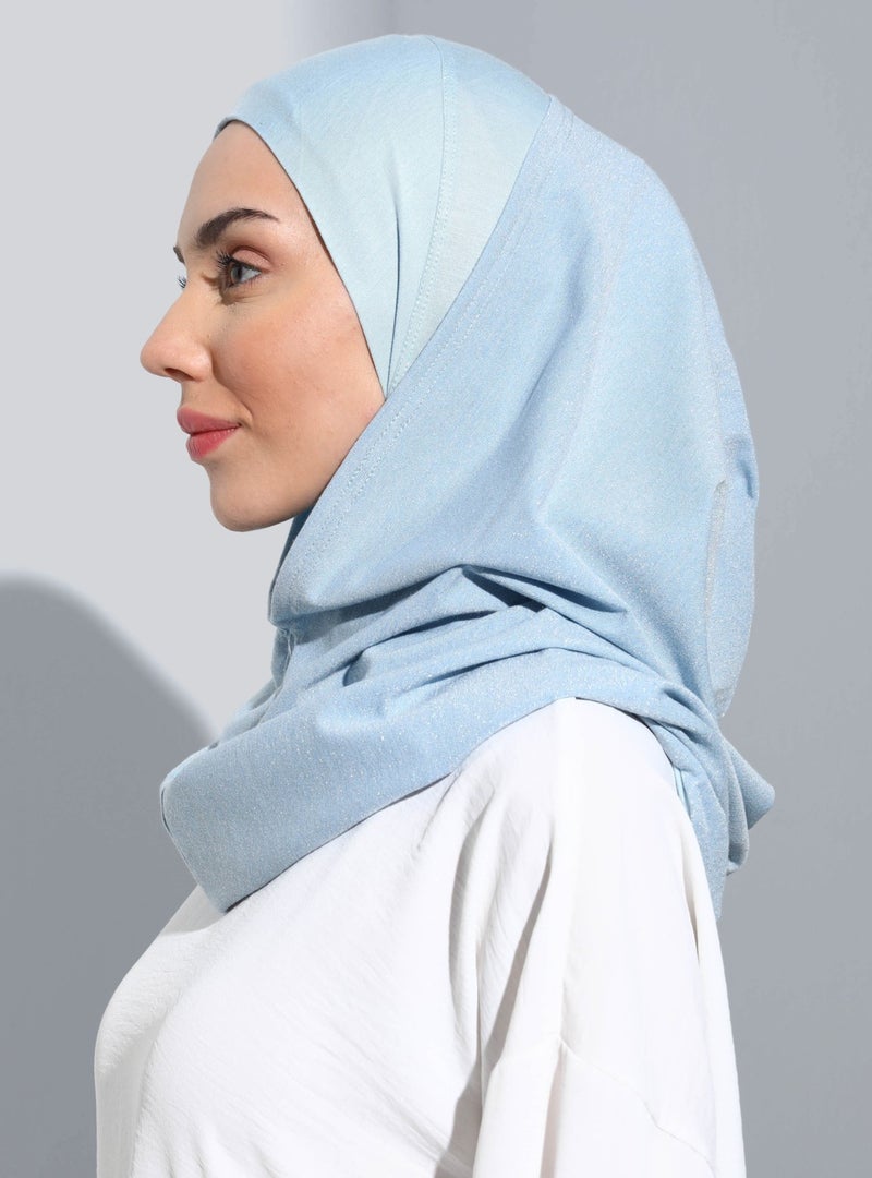 Ecardin ST300-SHINY Evening Dress Hijab 30 Baby Blue - Baby Blue - - Image 3