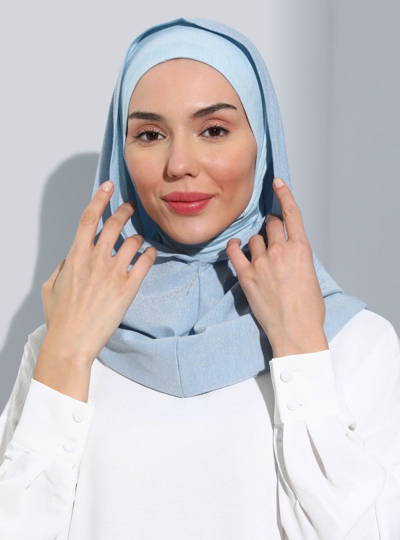 Ecardin ST300-SHINY Evening Dress Hijab 30 Baby Blue - Baby Blue - - Image 1