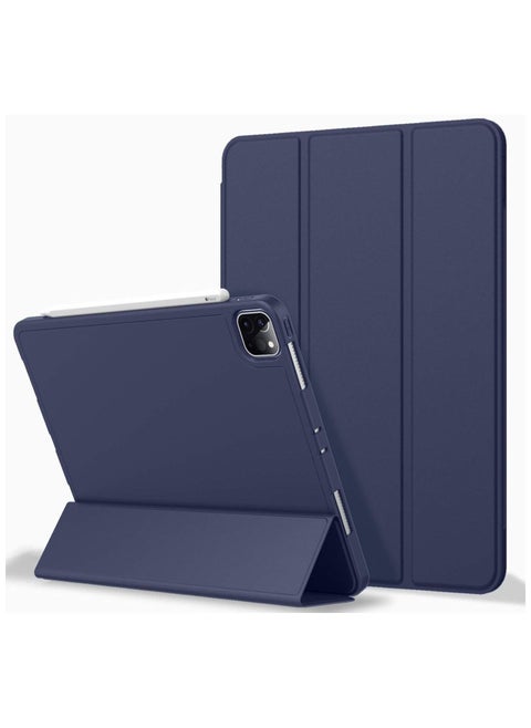 iPad Pro 12.9 Case 2020 with Pencil Holder (4th Generation), Premium Protective Case Cover with Soft TPU Back and Auto Sleep/Wake Feature for 2020/2018