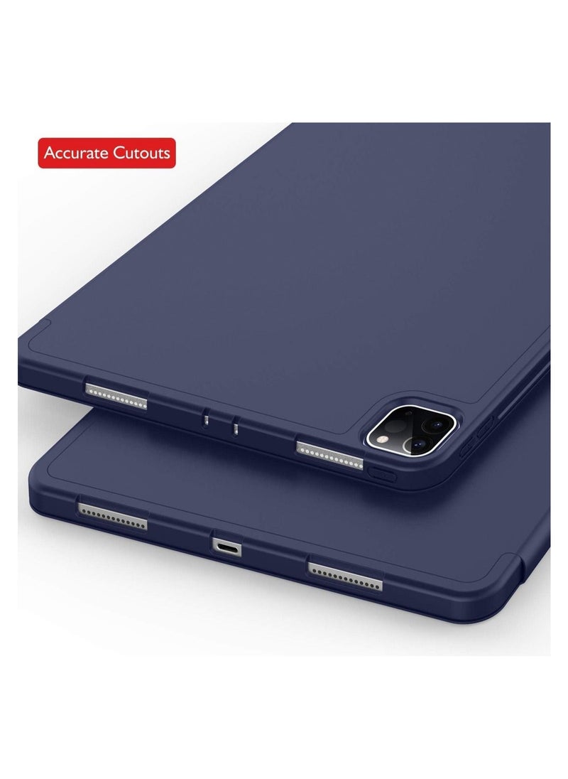 iPad Pro 12.9 Case 2020 with Pencil Holder (4th Generation), Premium Protective Case Cover with Soft TPU Back and Auto Sleep/Wake Feature for 2020/2018