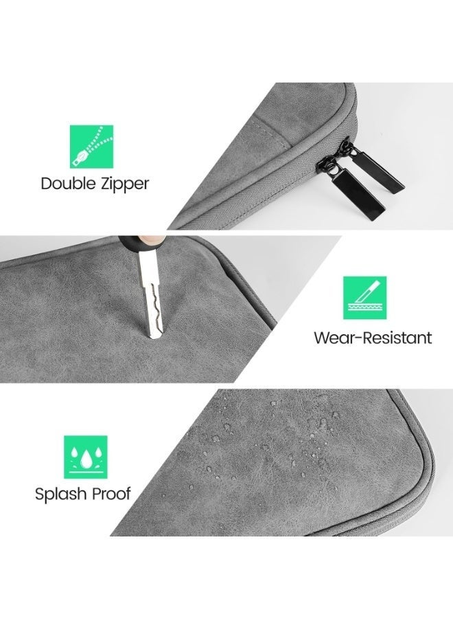 Arabest 13 Inch Laptop Sleeve Case for 13 inch MacBook Air M4/A3240 2025, M3/A3113, M2/A2681 M1/A2337, 13-inch MacBook Pro M2 M1 A2338 A2251 A2289, 13 inchs iPad Air M3 / Pad Pro M4 Computer Bag, Gray - Image 4