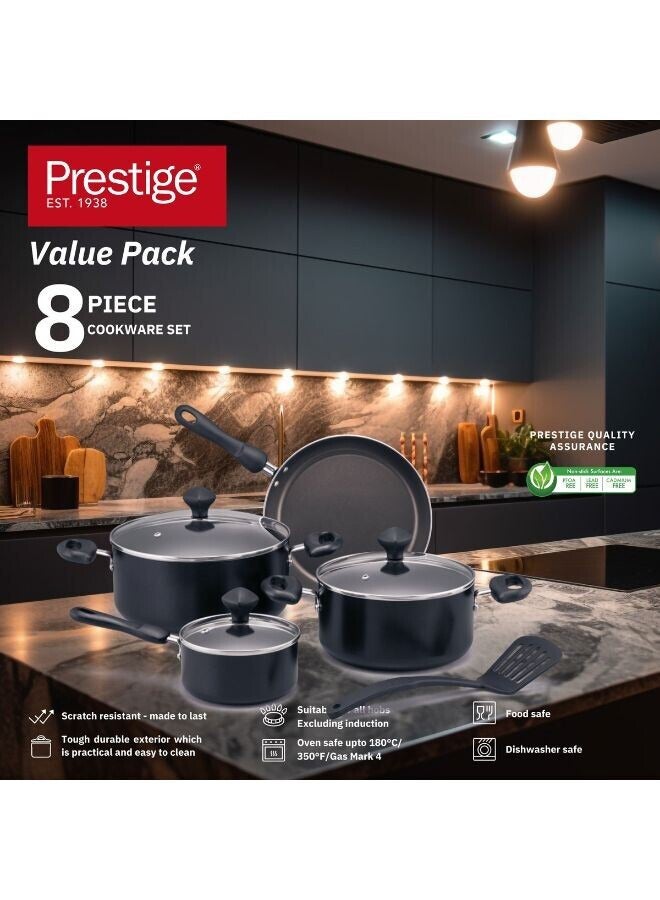 Prestige 8 Pcs Value Pack Cookware Set | Non-stick Pots and Pans Set | Induction Base Cooking Set - PR22483 - Image 4