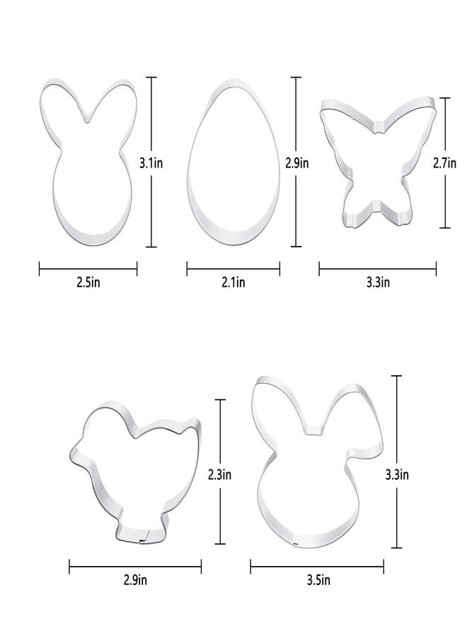 Kasmoire 9pcs Easter Cookie Cutter Set with Sugar Stir Needle - Image 2