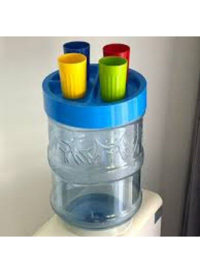 Beverage Storage Solution - Lightweight Plastic Cup Holder for Water Bottles, Ideal for Organized and Space-Conscious Environments - Image 1