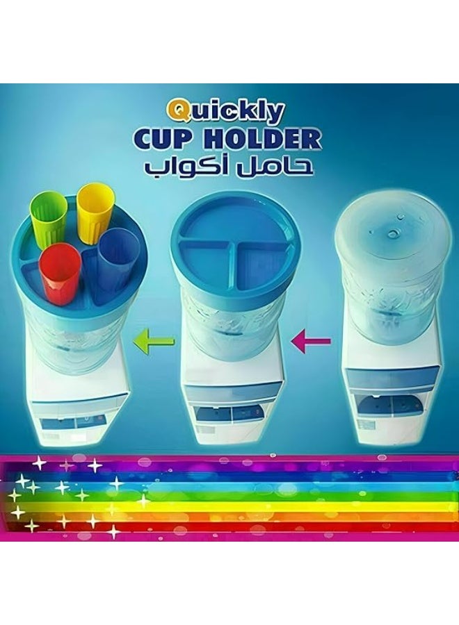 Beverage Storage Solution - Lightweight Plastic Cup Holder for Water Bottles, Ideal for Organized and Space-Conscious Environments - Image 4