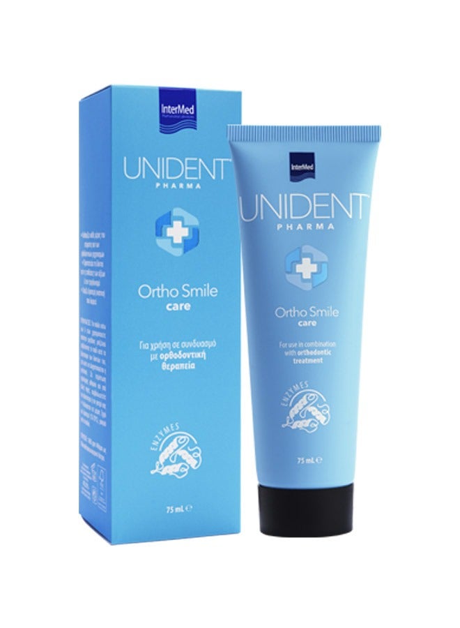 InterMed Unident Pharma Ortho Smile Care Toothpaste – 75ml – Specially Formulated for Orthodontic Treatment Support