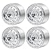 MORLORDY RC Aluminum Alloy 10 Beadlock Wheels Rims 4PCS Metal Wheel Hub Set for 124 RC Crawler Car SCX24 Wheels Upgrades Accessories Silver - Image 3