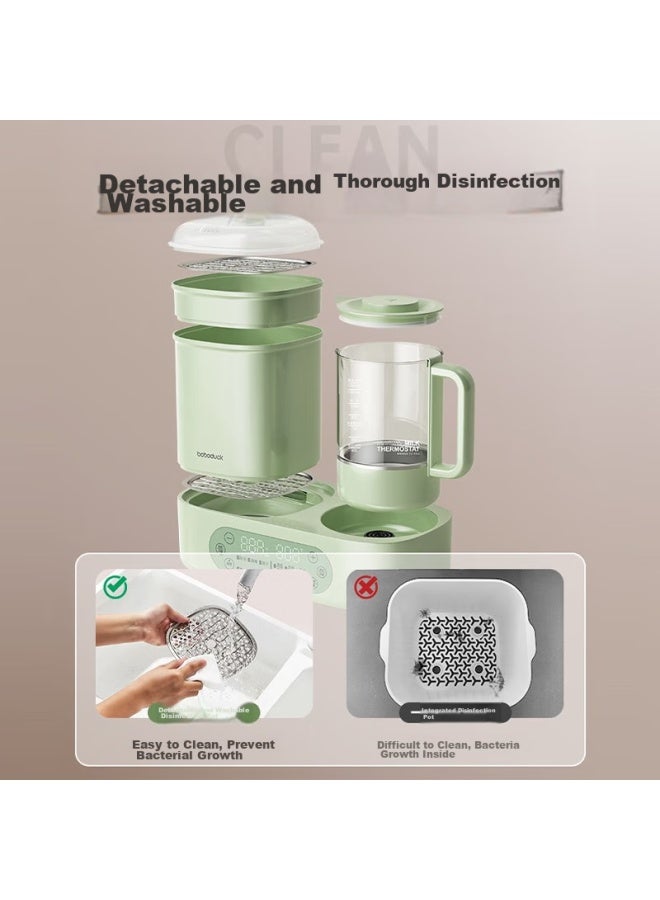 Boboduck Large-mouth Duck Constant Temperature Kettle, Milk Warmer, Sterilizer, And Dryer All-in Machine, Milk Dispenser, Two-in Baby Bottle Sterilizer Pot, F6238 Green - Image 5