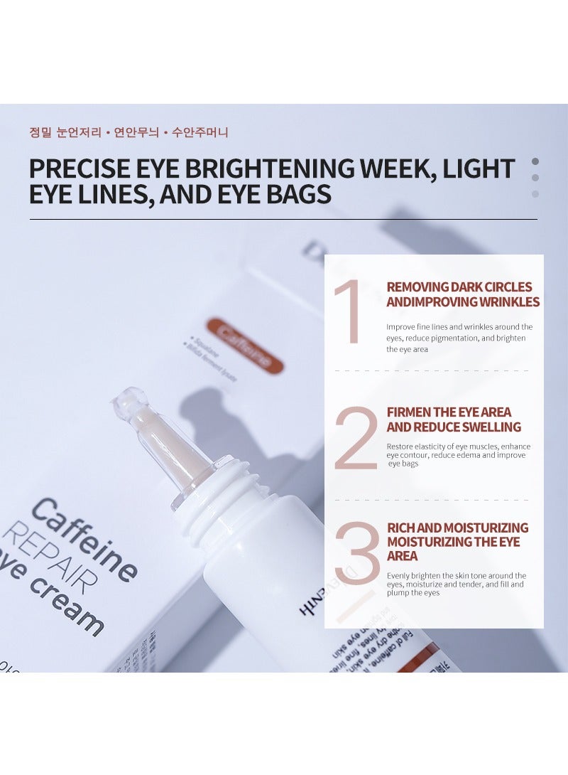 DEleventh Korean Brand Caffeine Repair Eye Cream 20g / Anti-wrinkle, Reduces Puffiness and Dark Circles, Hydrates, Firms Delicate Skin and Smoothes Fine Lines for a Refreshed Look - Image 3