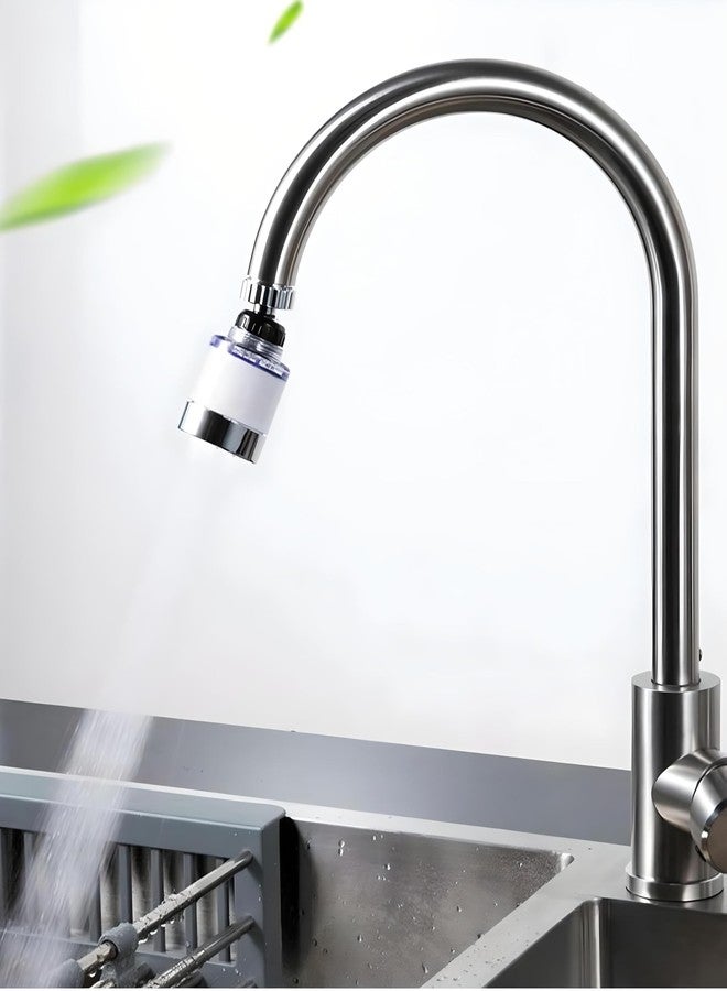 WaterCharm Sink Filter Water Faucet, Universal 360 ° Rotating Bathroom Sink Filter, Kitchen Faucet Water Filter-Removes Chlorine Fluoride Heavy Metals Hard Water for Home Kitchen (1 Pcs) - Image 1