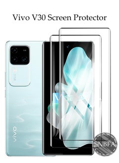 SNBFA 2 PCS Tempered Glass Vivo V30 5G Screen Protector [HD Clear] [Anti-scratch] [9H Hardness] [Bubble Free] for Vivo V30 Screen Protector Accessories  - Image 1
