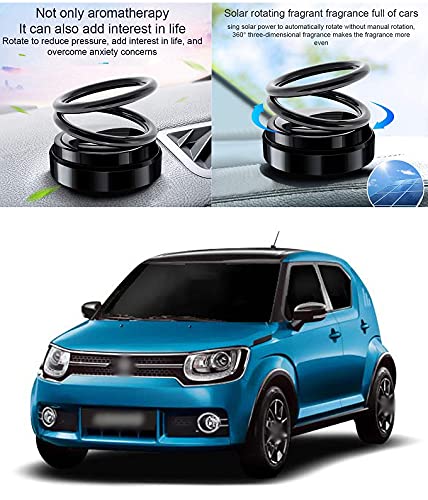 PRIKNIK Solar Energy Rotating Car Perfume with Long Lasting Organic Fragrance, Feel-Good Premium Car Air freshener Compatible with M-aruti S-uzuki I-gnis - Image 3