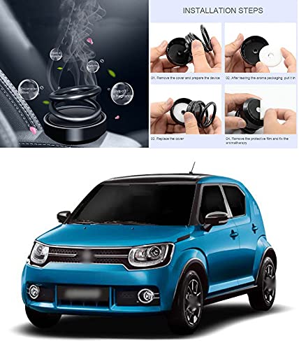 PRIKNIK Solar Energy Rotating Car Perfume with Long Lasting Organic Fragrance, Feel-Good Premium Car Air freshener Compatible with M-aruti S-uzuki I-gnis - Image 4