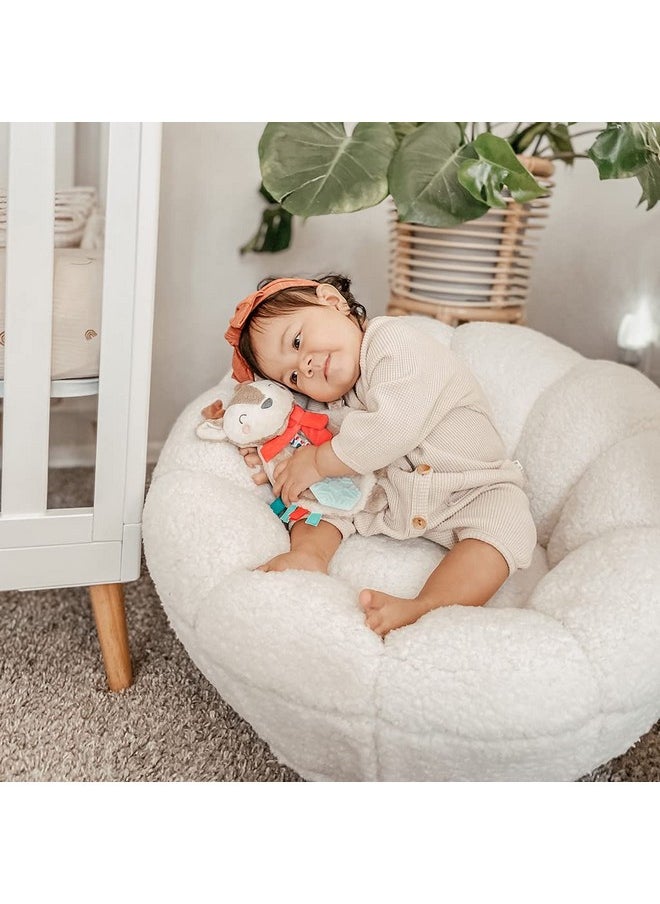 Itzy Ritzy - - Itzy Lovey Including Teether - Baby Lovey With Teether, Textured Ribbons & Dangle Arms - Features Crinkle Sound, Sherpa Fabric And Minky Plush (Jolly The Reindeer) - Image 1