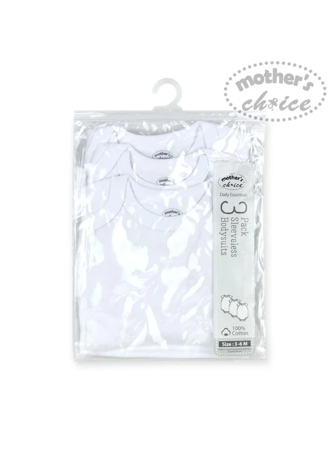 Luna & Lily Pack of 3 -Sleeveless Basic Bodysuit