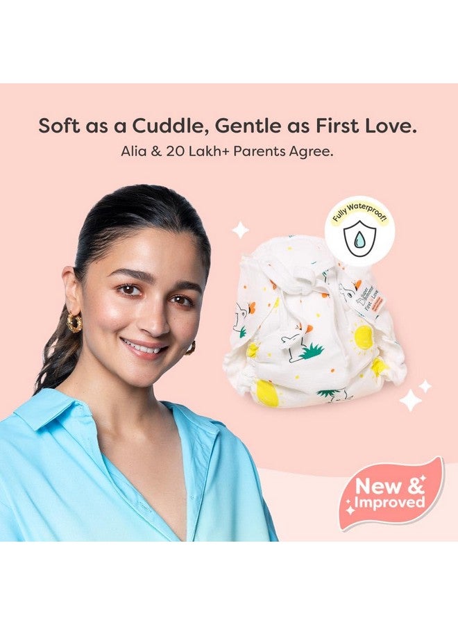 Superbottoms First Love Dryfeel Langot™ For Newborn Baby | No Mess Langot | Premium Cotton Padding (No Sponge) | Ultra-Soft | Mess-Free Diaper-Free Time | 0-9M | (Bummy Land, Pack Of 3, Small) - Image 3