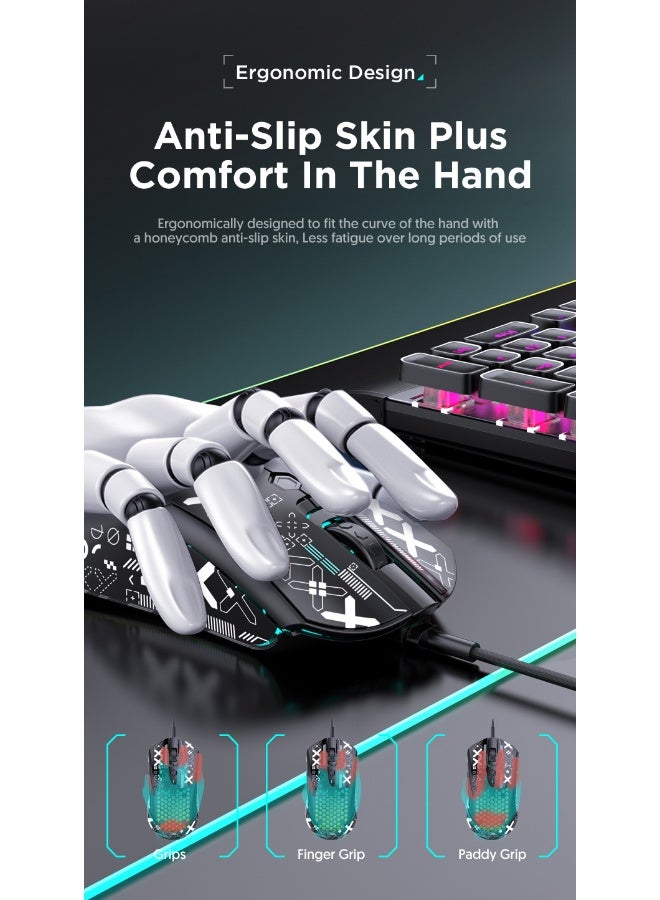 Free wolf Freewolf M5 Lightweight Wired Gaming Mouse - Image 5