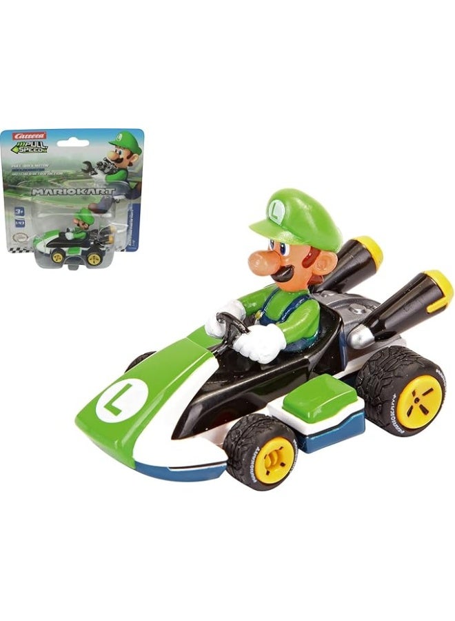 Carrera Pull & Speed Mario Kart 8 - Luigi I Wind-Up Pull-Back Car I Official Nintendo Licence I 1:43 Scale I For Boys and Girls from 3 Years & Adults - Image 2