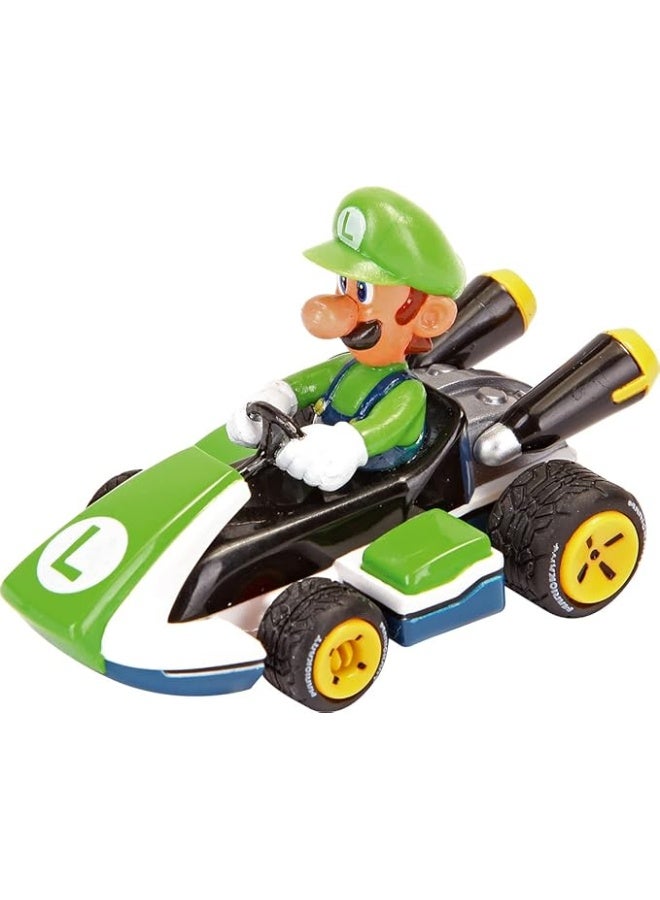 Carrera Pull & Speed Mario Kart 8 - Luigi I Wind-Up Pull-Back Car I Official Nintendo Licence I 1:43 Scale I For Boys and Girls from 3 Years & Adults - Image 1