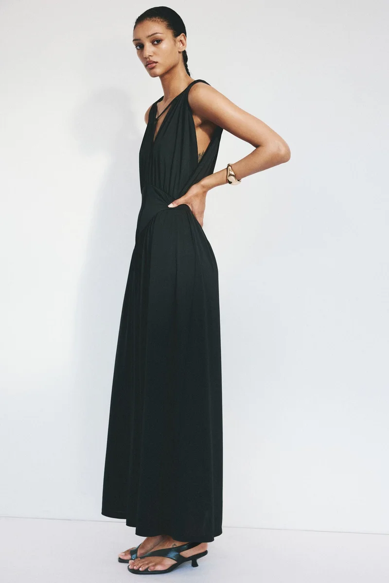 H&M  Cape-detail jersey dress for Women | Best Price UAE