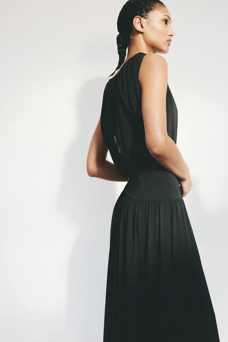 H&M  Cape-detail jersey dress for Women | Best Price UAE