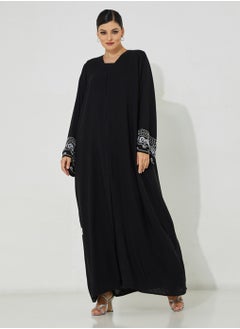 Rosette Abaya Abaya Wide Pearl Sleeve  - Image 4