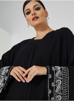 Rosette Abaya Abaya Wide Pearl Sleeve  - Image 2