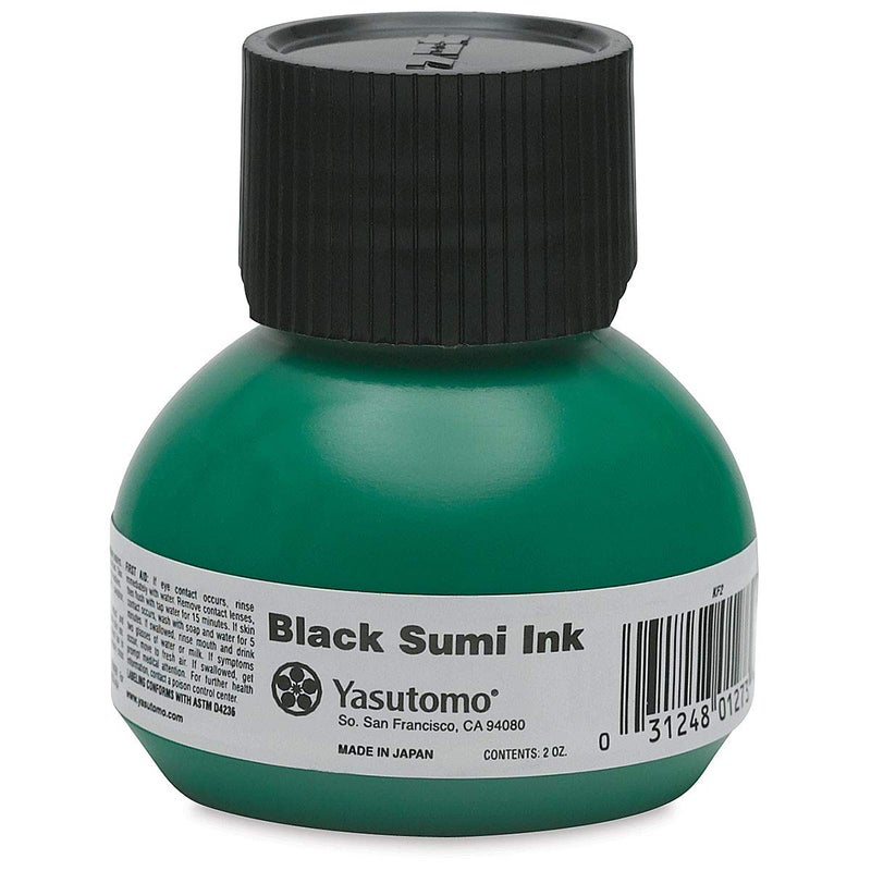 Yasutomo Yasutomo Yasutomo Sumi Ink Japanese Bokuju Black 2 oz