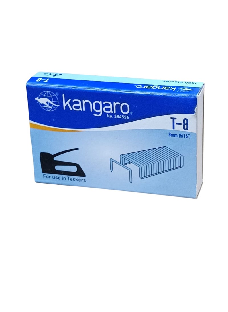 Kangaro 1000pcs Strong Stapler Pins Set Silver for T8 Stapler - Image 2