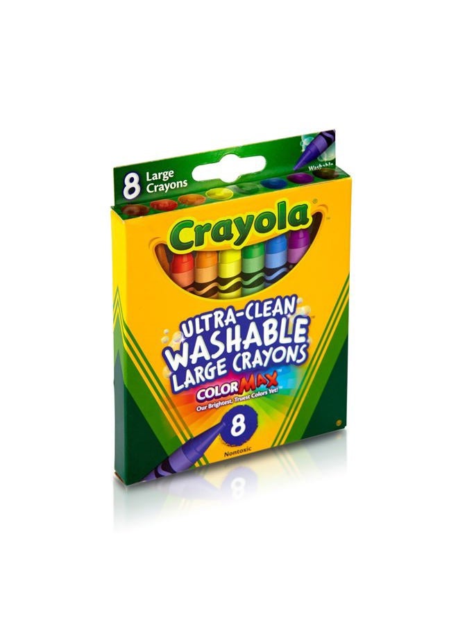 Crayola Ultra Clean Large Washable Crayons, School Supplies, 8 Count - Image 3